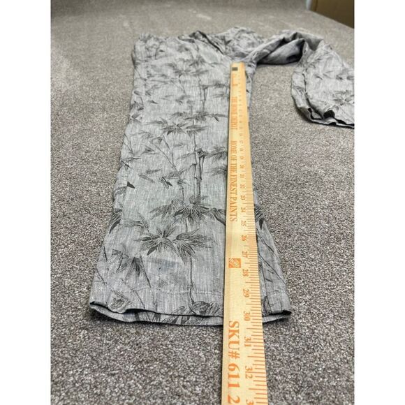 TASSO ELBA ISLAND Womens DRAWSTRING PANTS sz medium gray tropical trouser - Picture 5 of 12